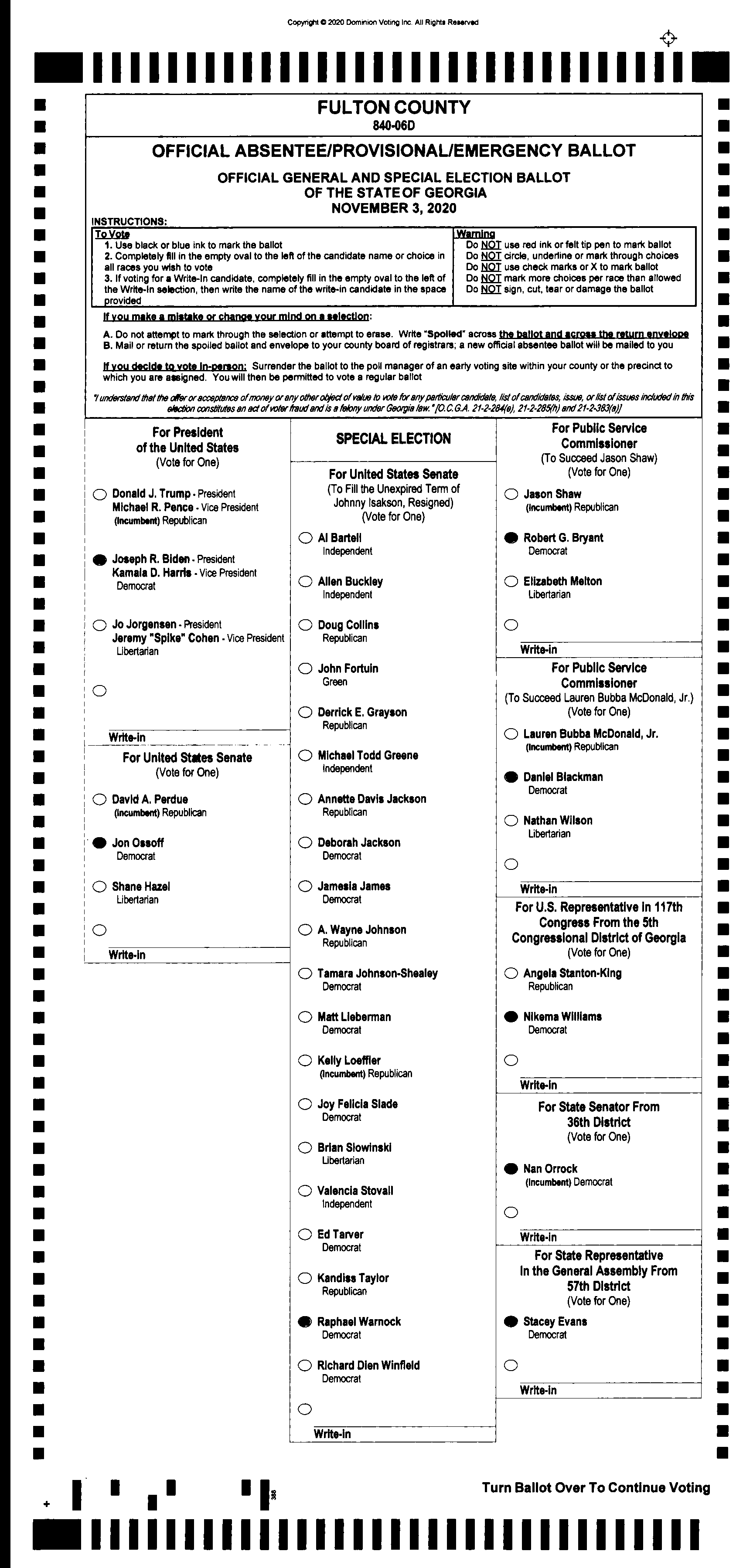 Doubled Ballot